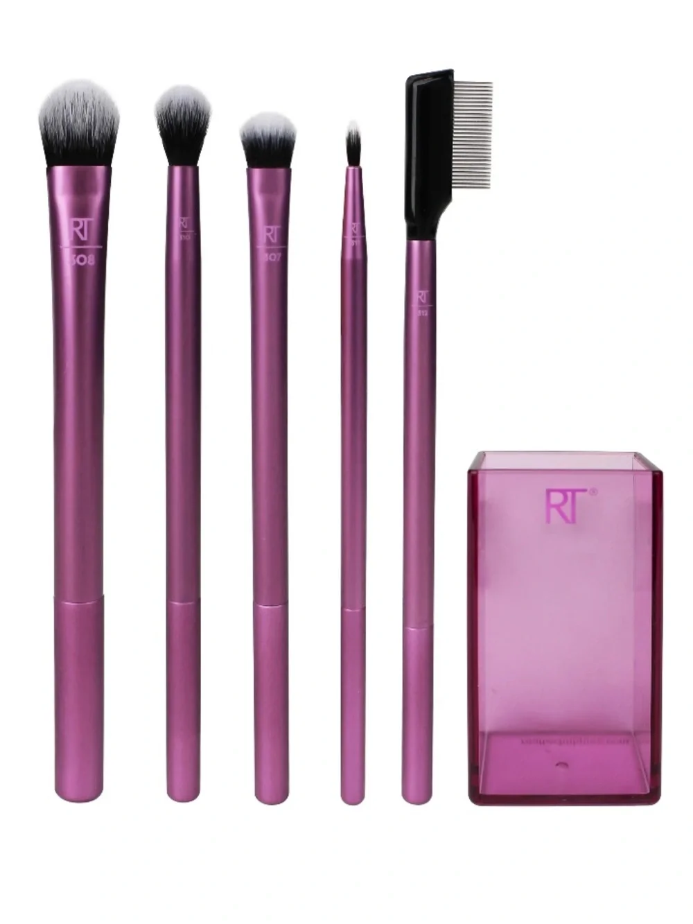 RT Real Techniques Enhanced Eye Set of 6-Eye Brush Set with Holder